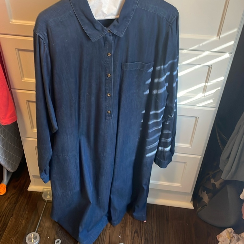 JJill denim dress... perfect for Fall... lightweight